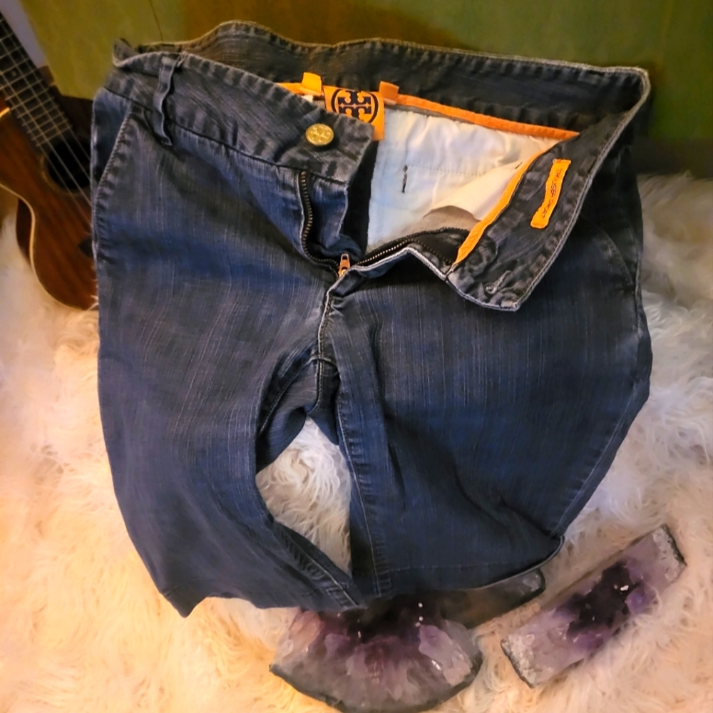 Tory Burch Dark Denim Shorts 27